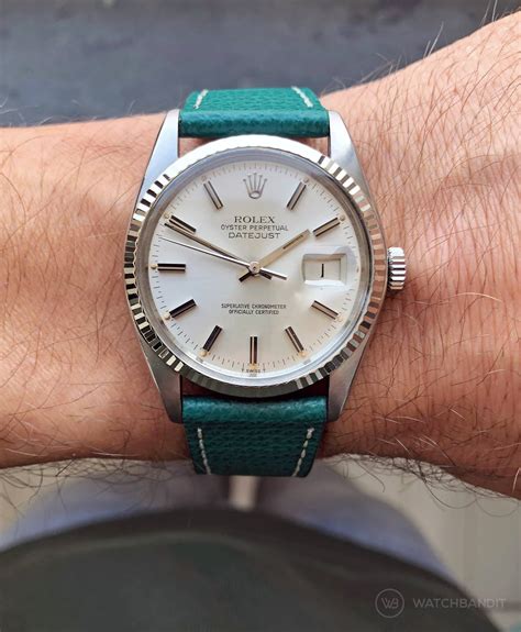 vintage rolex datejust leather strap|Altro.